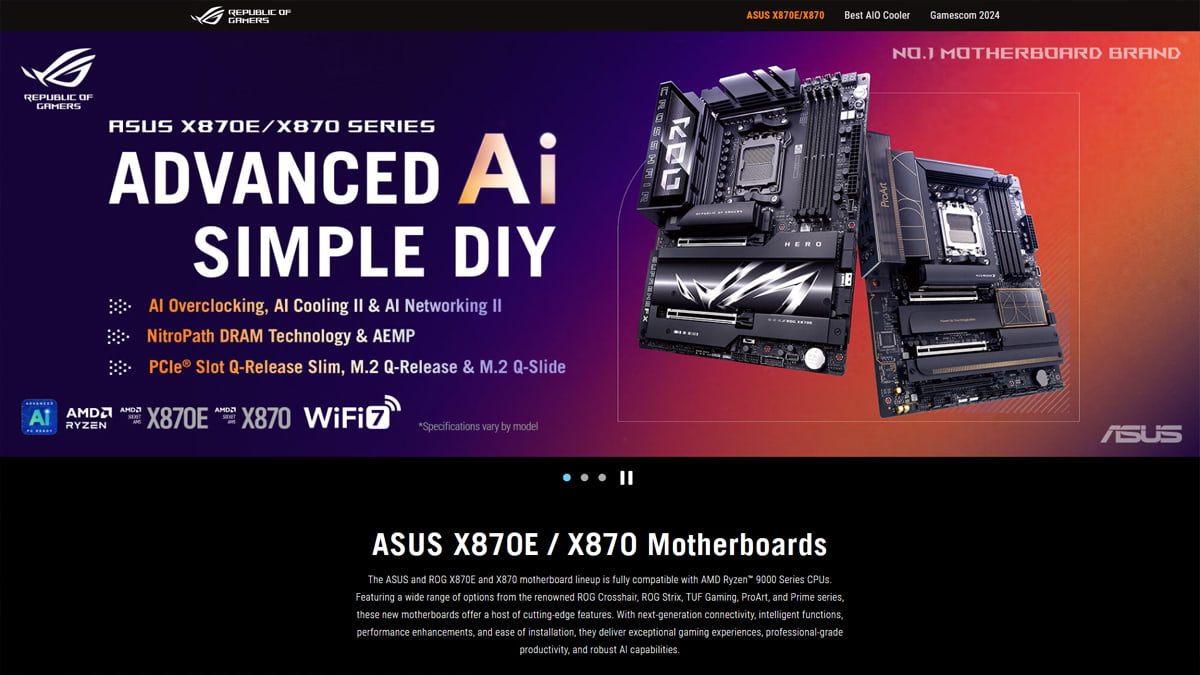 ASUS Webサイト