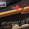 『PCIe Slot Q-Release Slim』のせいで削れたグラボ