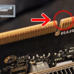 『PCIe Slot Q-Release Slim』のせいで削れたグラボ